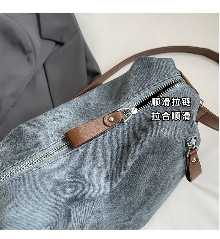 Women's Blue Suede Crossbody Tote Bag 2026 — feature 14
