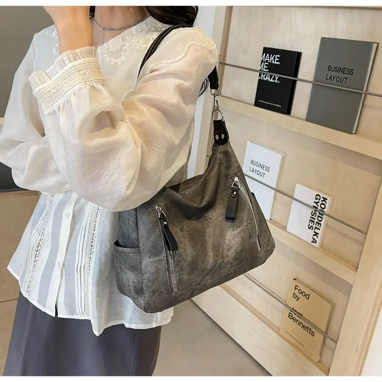 Women's Blue Suede Crossbody Tote Bag 2026 — feature 28
