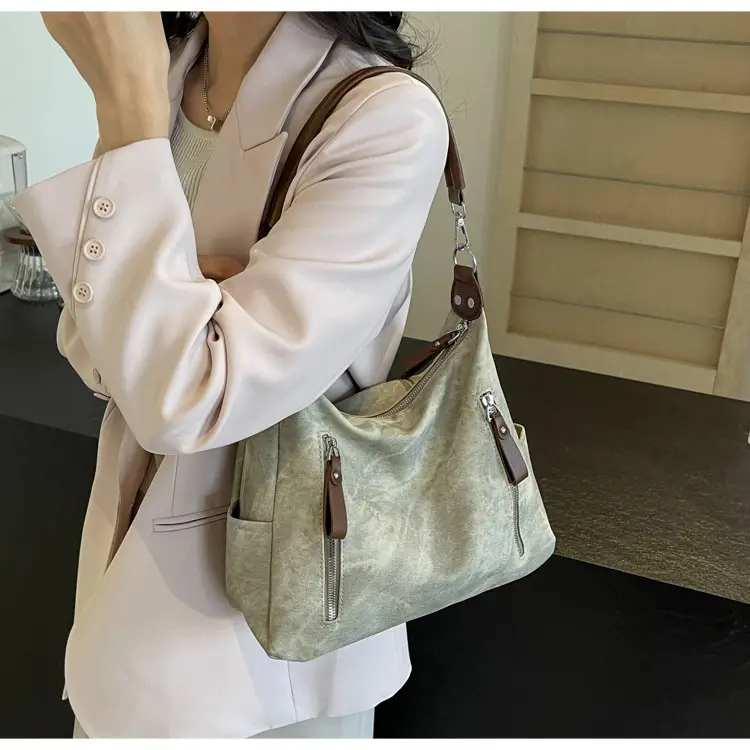 Women's Blue Suede Crossbody Tote Bag 2026 — feature 30