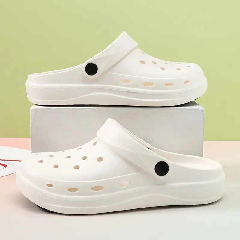 2024 New Summer Hole Shoes Eva Deodorant Women's Outer Wear Wear-resistant Non-slip Height-increasing Fashionable Shit-feeling Sandals and Slippers - Image 5