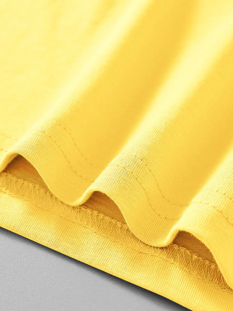 Yellow T-Shirt for Boys Pure Cotton Summer Casual - Image 6