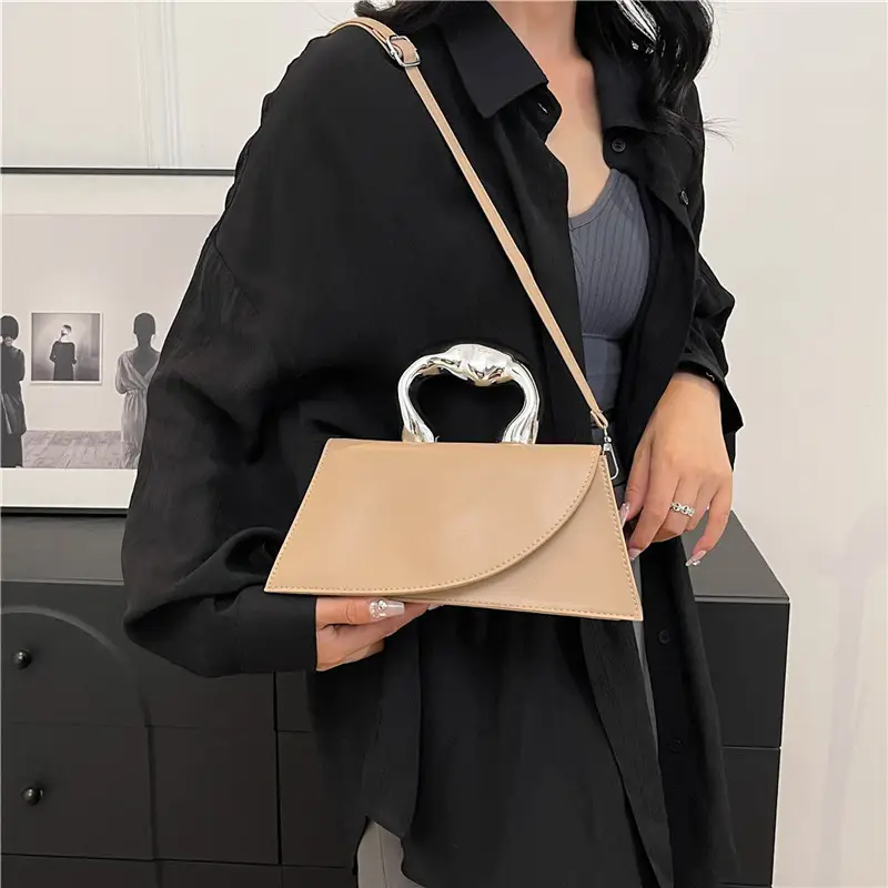 2024 Women's White & Beige Shoulder Bags with Crossbody Design