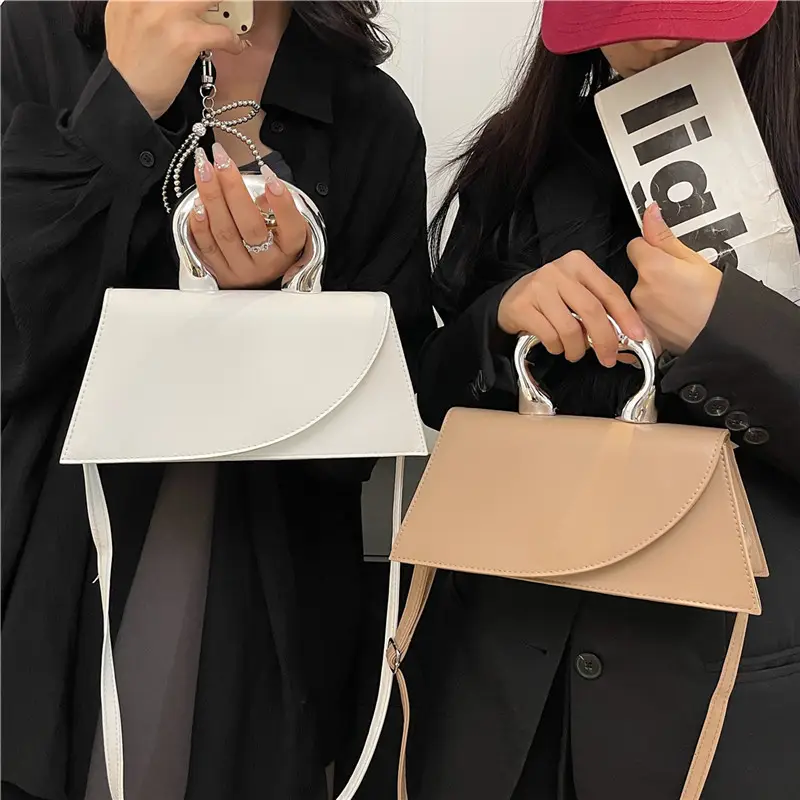 2024 Women's White & Beige Shoulder Bags with Crossbody Design