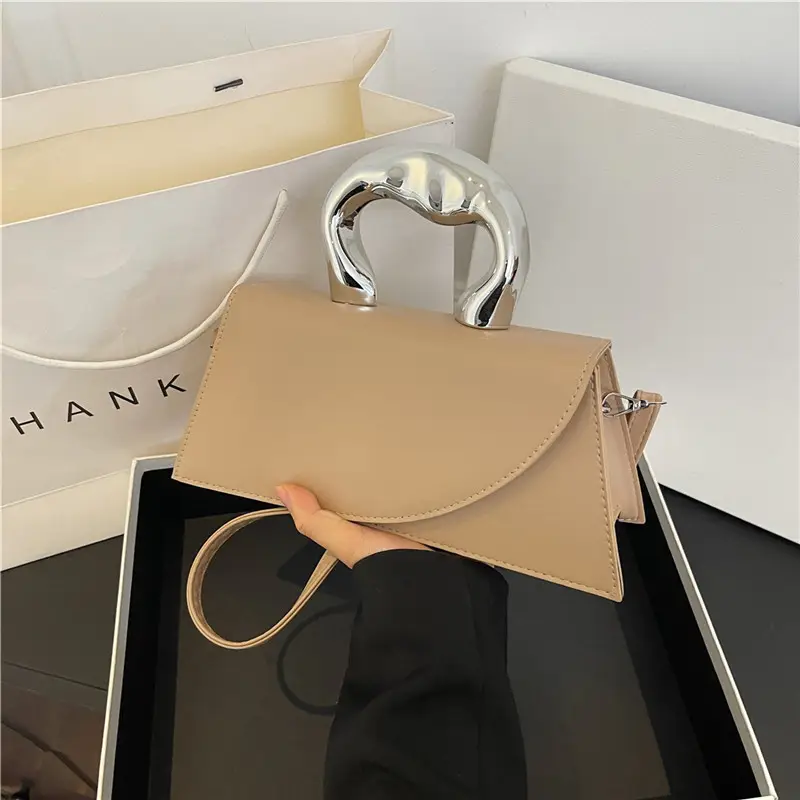 2024 Women's White & Beige Shoulder Bags with Crossbody Design