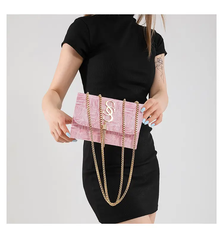 Women's White Chain Shoulder Crossbody Bag Mori Style Small — feature 15