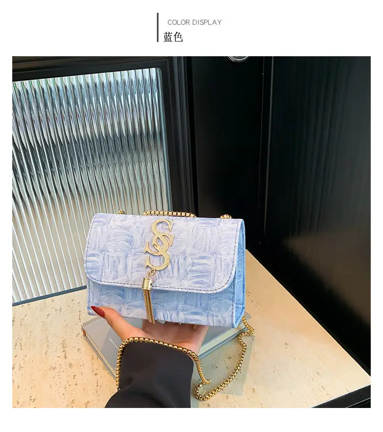 Women's White Chain Shoulder Crossbody Bag Mori Style Small — feature 29