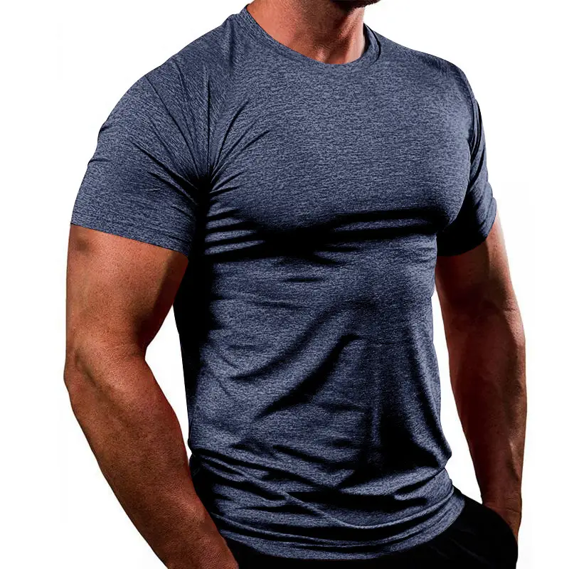 Men's Pure Color Quick-Drying T-Shirt White — feature 12