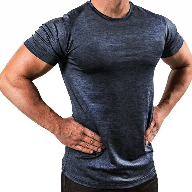 Men's Pure Color Quick-Drying T-Shirt White — feature 14