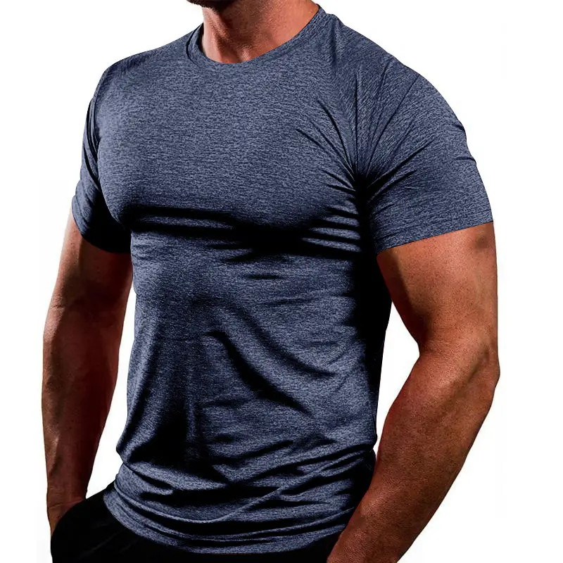 Men's Pure Color Quick-Drying T-Shirt White — feature 15