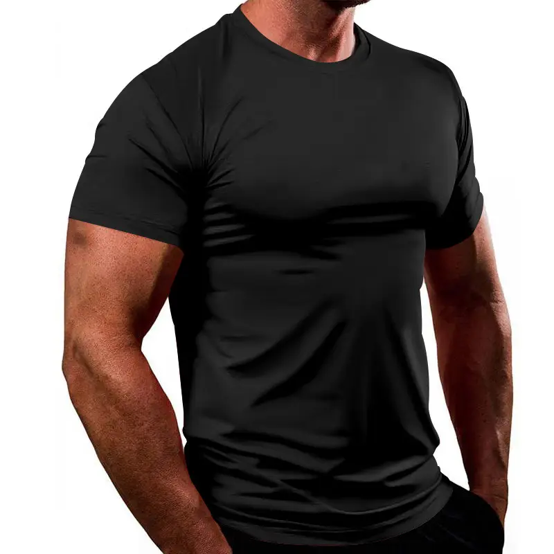 Men's Pure Color Quick-Drying T-Shirt White — feature 16