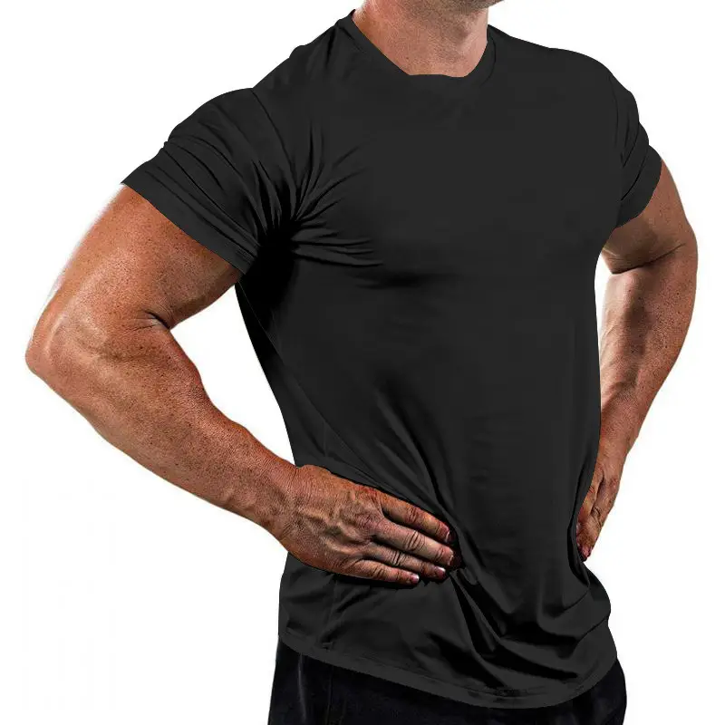 Men's Pure Color Quick-Drying T-Shirt White — feature 18