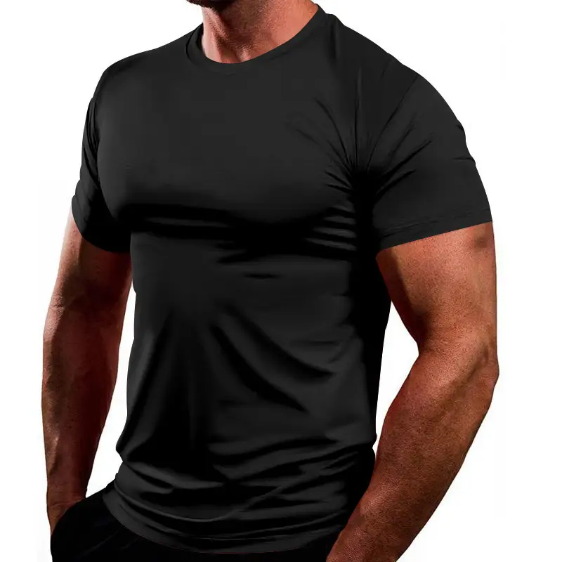 Men's Pure Color Quick-Drying T-Shirt White — feature 19