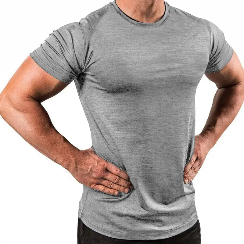 Men's Pure Color Quick-Drying T-Shirt White — feature 22