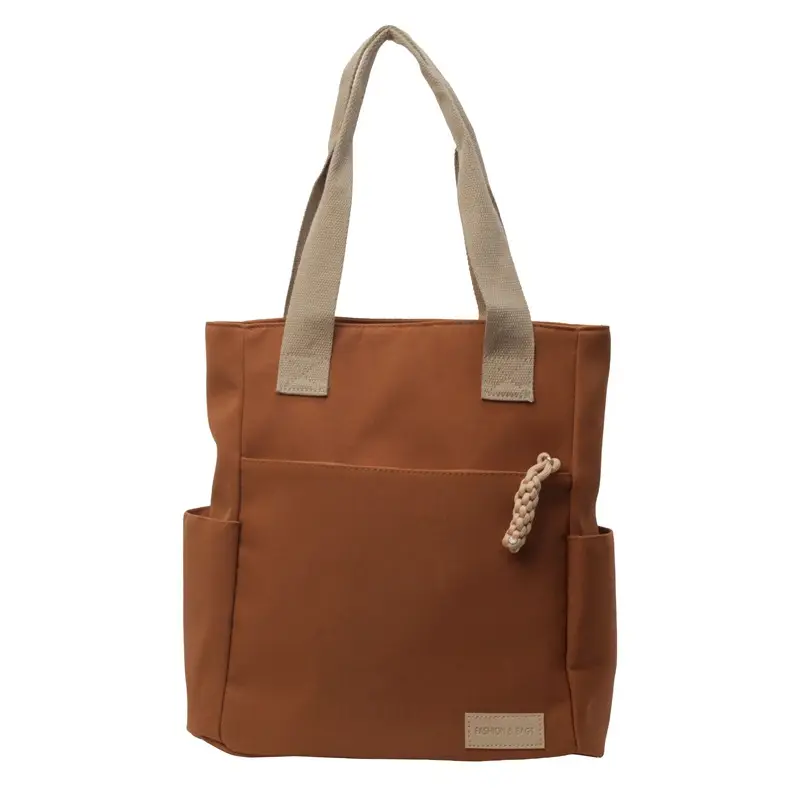 College Style Large Capacity Tan Tote Bag for Women
