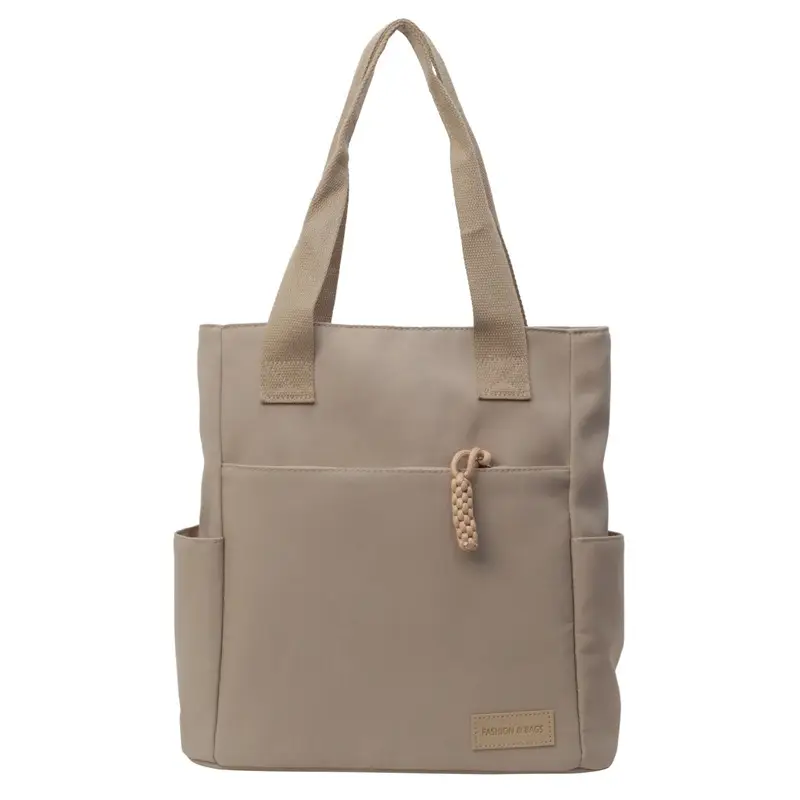 College Style Large Capacity Tan Tote Bag for Women