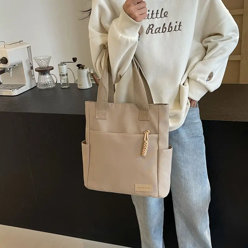 Women's Large Capacity Japanese Canvas Shoulder Bag - Image 6