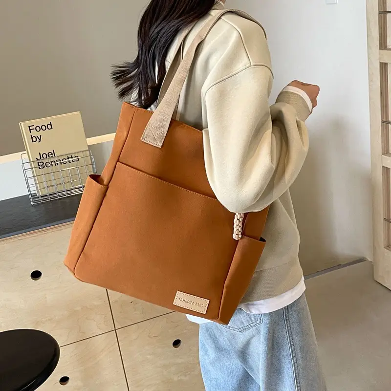 Women's Large Capacity Japanese Canvas Shoulder Bag - Image 7