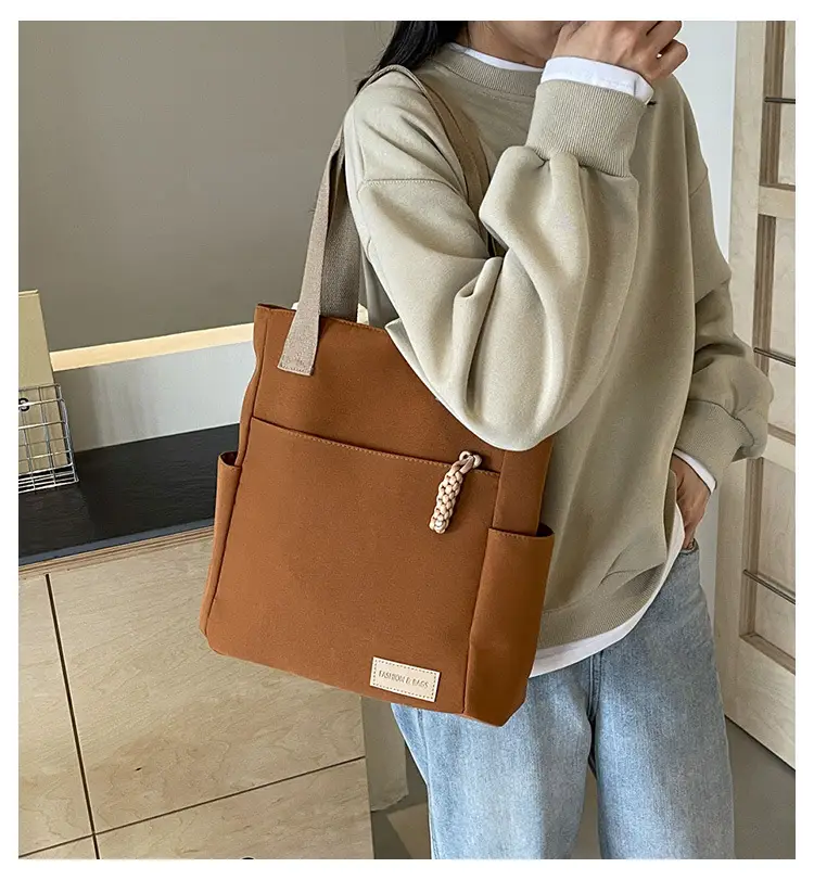 Women's Large Capacity Japanese Canvas Shoulder Bag — feature 1