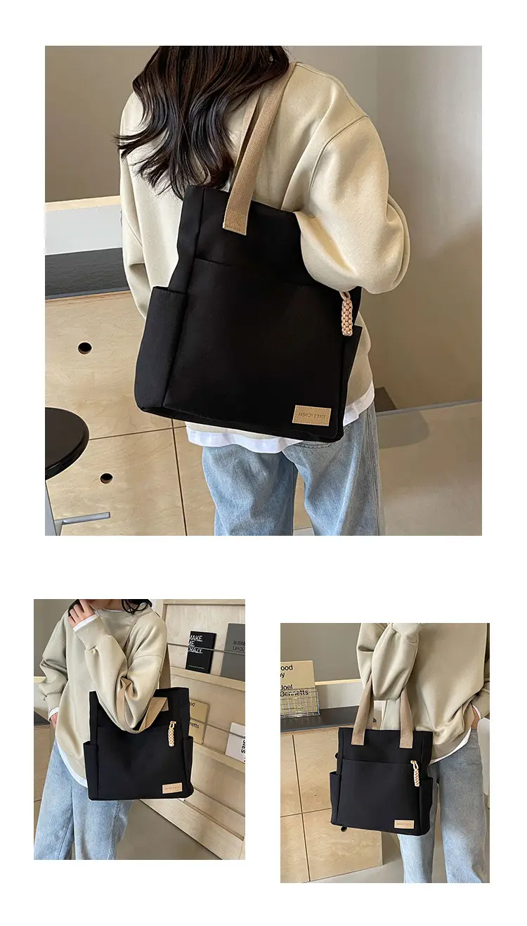 Women's Large Capacity Japanese Canvas Shoulder Bag — feature 10