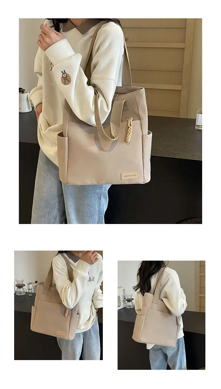 Women's Large Capacity Japanese Canvas Shoulder Bag — feature 11