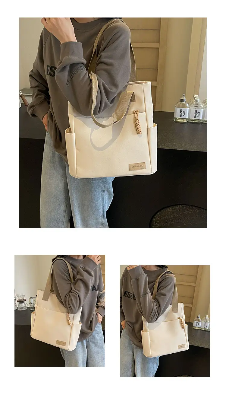 Women's Large Capacity Japanese Canvas Shoulder Bag — feature 12