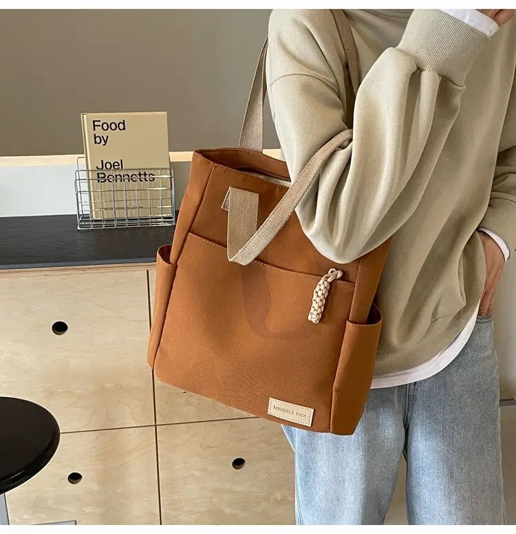 Women's Large Capacity Japanese Canvas Shoulder Bag — feature 18