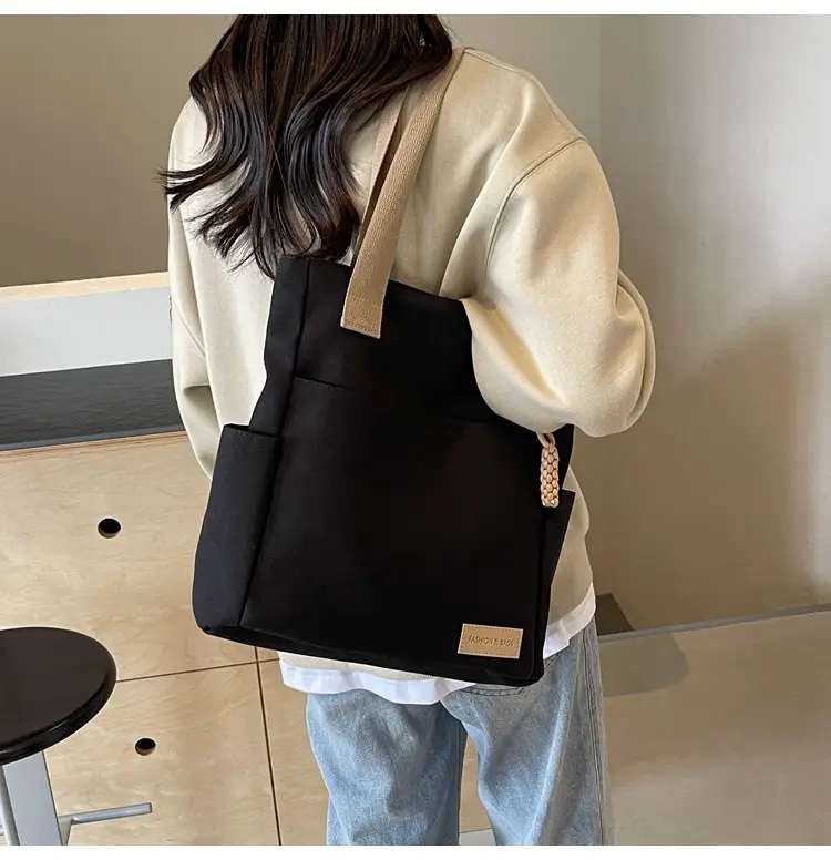 Women's Large Capacity Japanese Canvas Shoulder Bag — feature 21