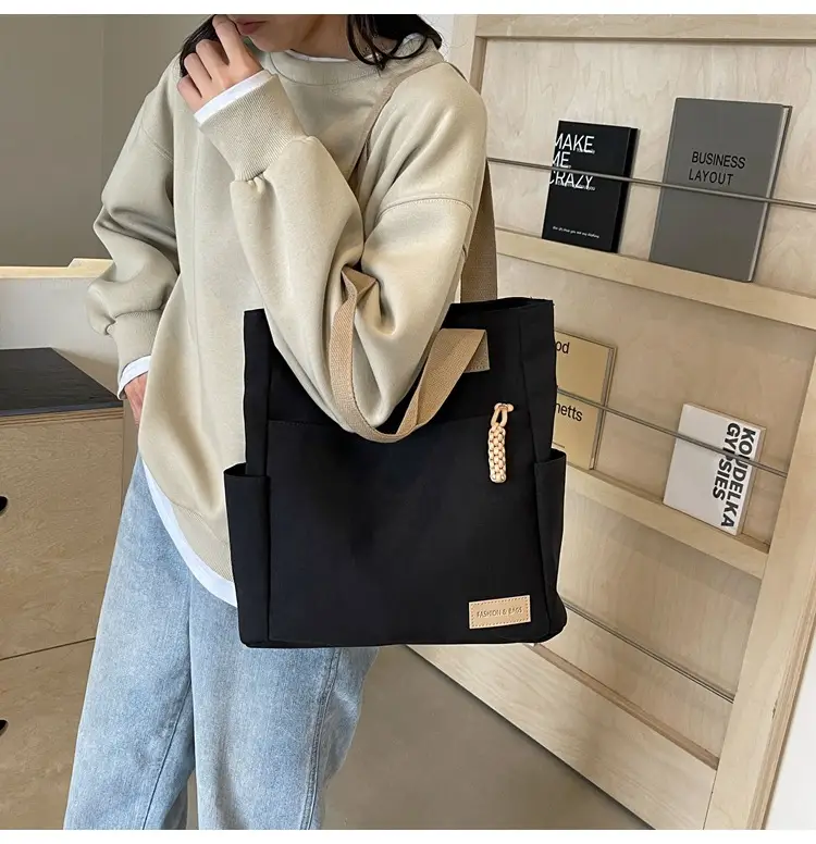 Women's Large Capacity Japanese Canvas Shoulder Bag — feature 22