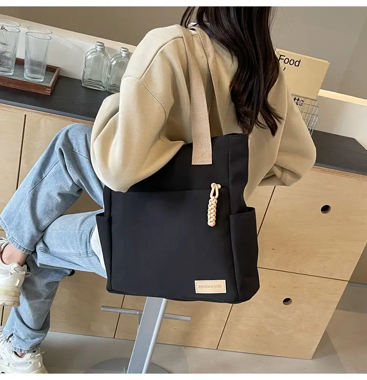 Women's Large Capacity Japanese Canvas Shoulder Bag — feature 24