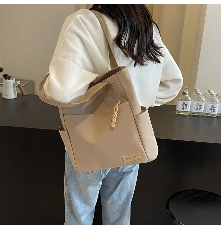 Women's Large Capacity Japanese Canvas Shoulder Bag — feature 37