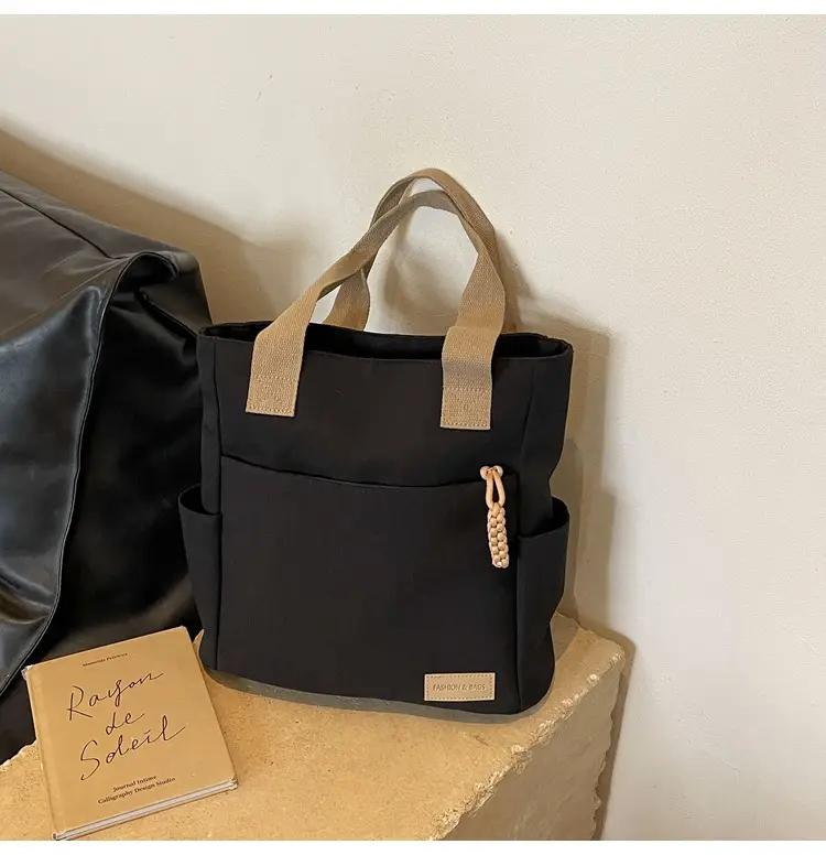 Women's Large Capacity Japanese Canvas Shoulder Bag — feature 40