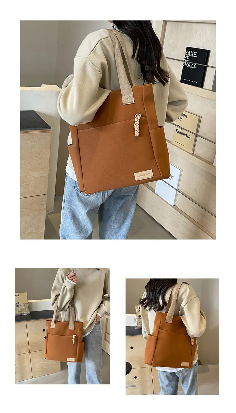 Women's Large Capacity Japanese Canvas Shoulder Bag — feature 9