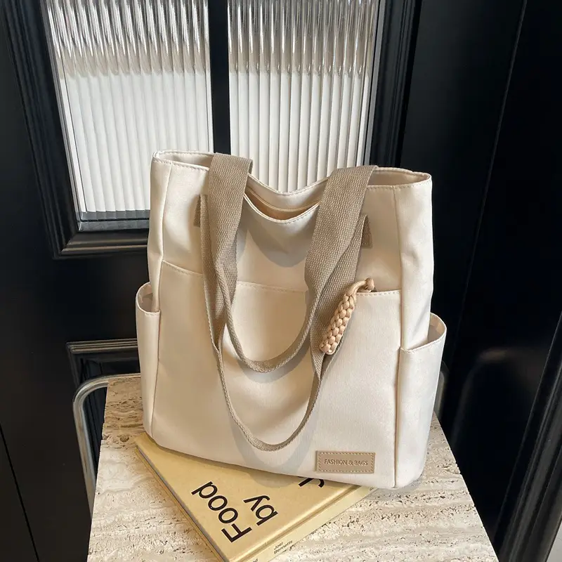 Women's Large Capacity Japanese Canvas Shoulder Bag - Image 3
