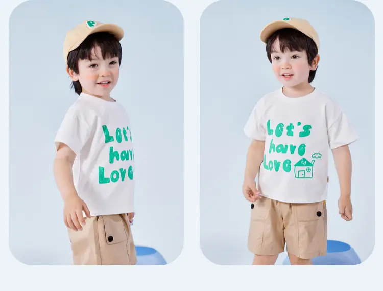Dudu's Baby T-Shirt Green "Let's Have Love" Design — feature 14