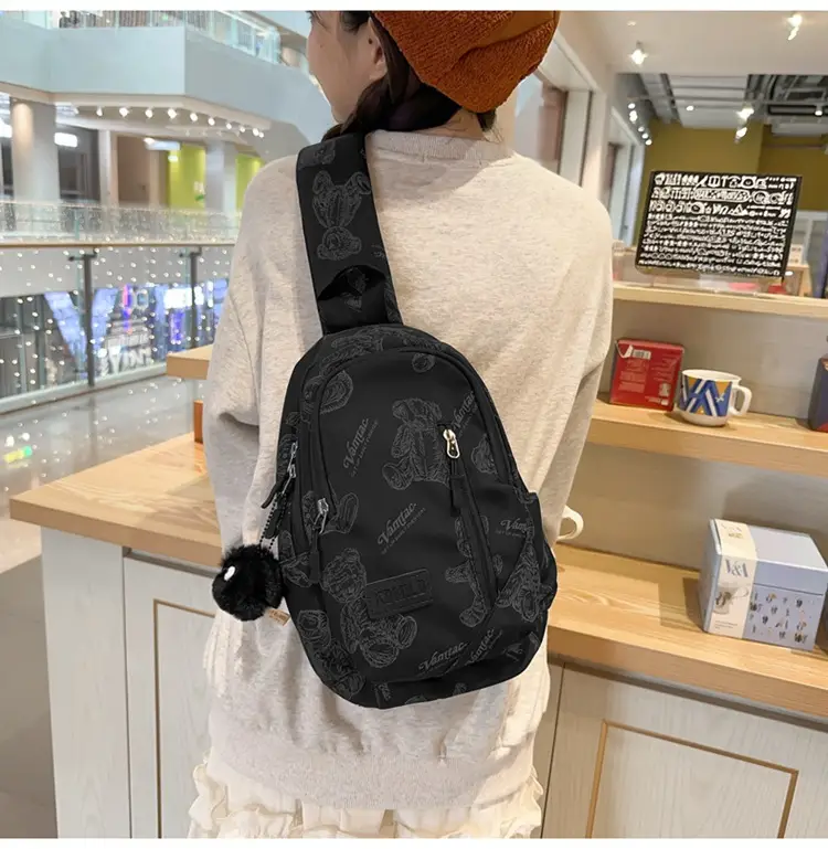 Bear Print Crossbody Bag for Girls Boys Junior High — feature 15