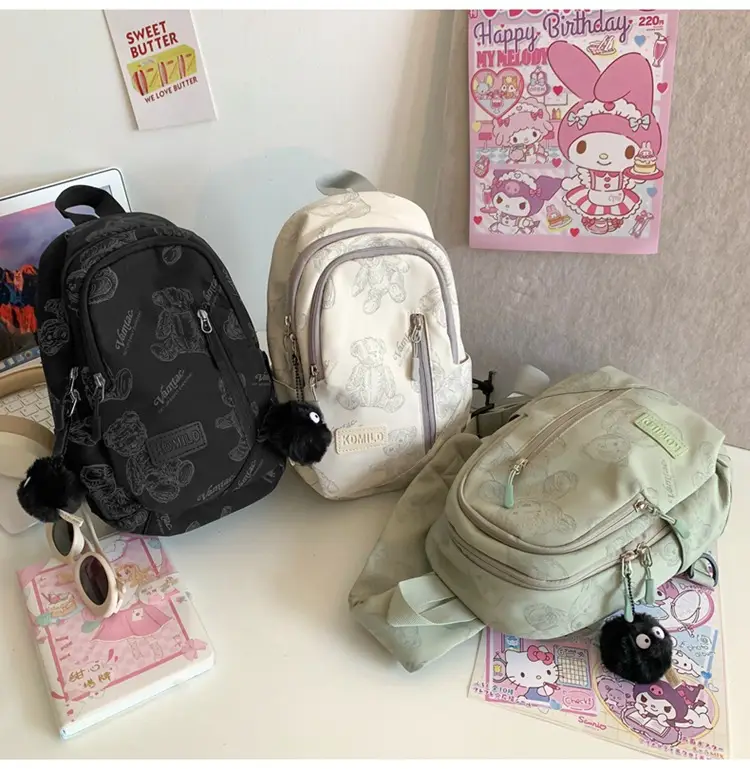 Bear Print Crossbody Bag for Girls Boys Junior High — feature 21