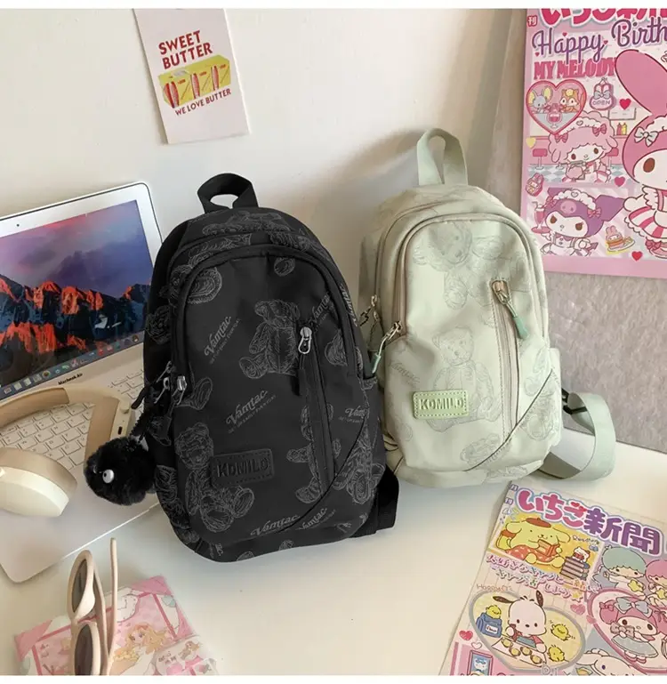 Bear Print Crossbody Bag for Girls Boys Junior High — feature 22