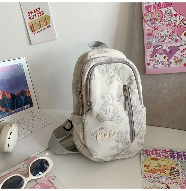 Bear Print Crossbody Bag for Girls Boys Junior High — feature 24