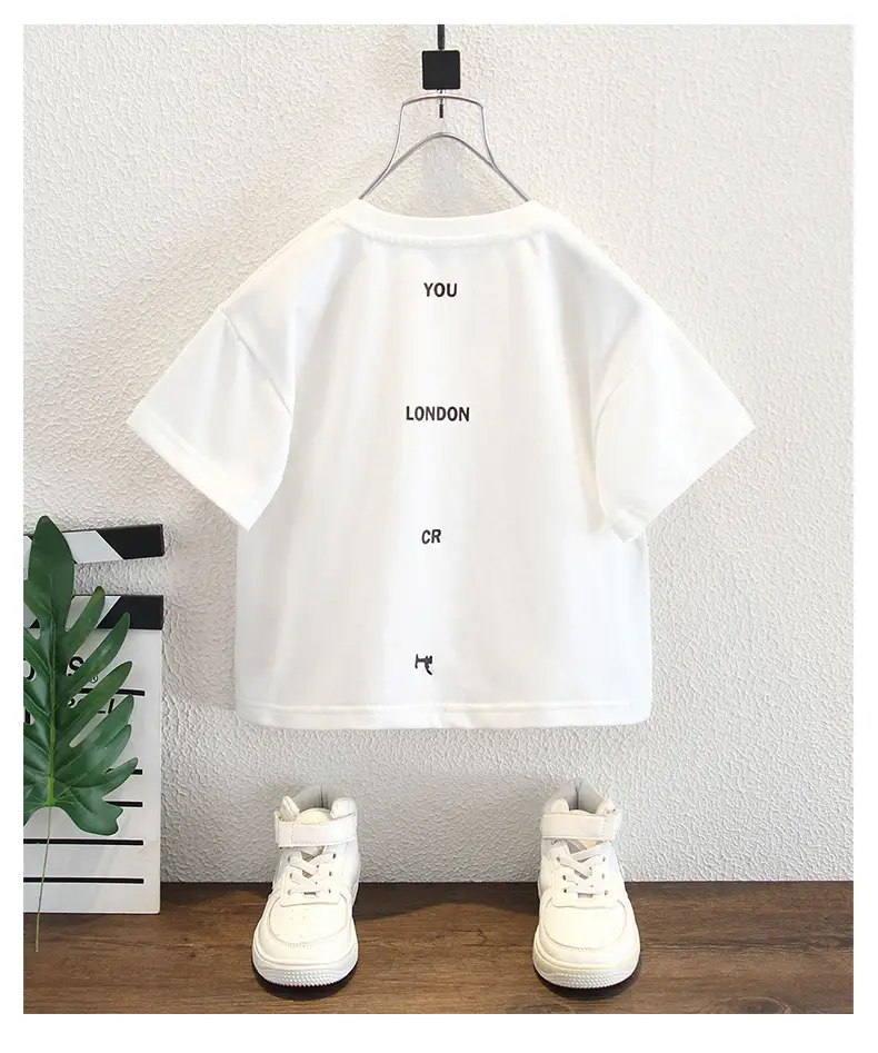 Boys White Cotton T-Shirt 51 Short Sleeve — feature 6