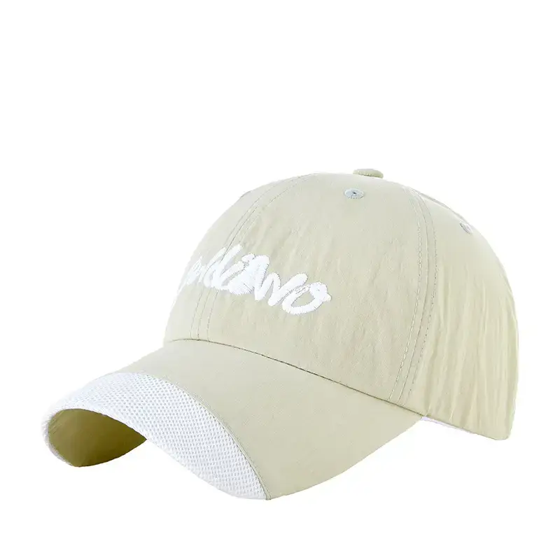 2025 Spliced Baseball Cap Navy Blue White Logo Outdoor Sun Protection