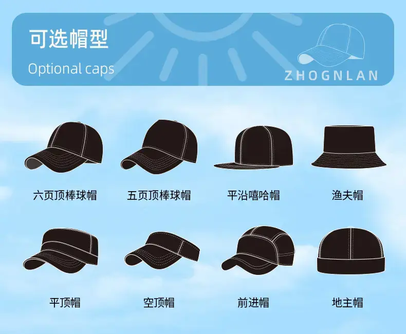 2025 Spliced Baseball Cap Navy Blue White Logo Outdoor Sun Protection — feature 28