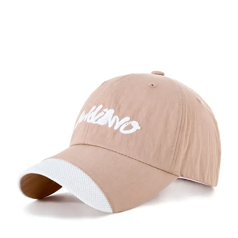 2025 Spliced Baseball Cap Navy Blue White Logo Outdoor Sun Protection