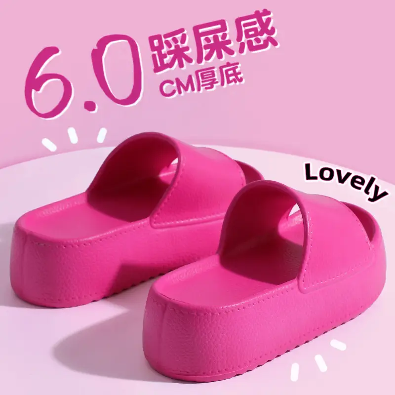 Internet Celebrous Popular Vacation Thick Slippers Women's Non-slip Outer Wear Fashion Beach Slippers Women's High Heel Slippers Trendy - Image 2