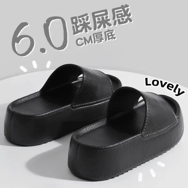 Internet Celebrous Popular Vacation Thick Slippers Women's Non-slip Outer Wear Fashion Beach Slippers Women's High Heel Slippers Trendy - Image 3