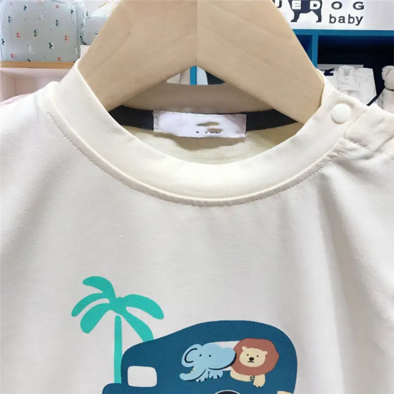 Kids Cotton Sleeveless T-Shirt with "MS442104" Embroidery — feature 19