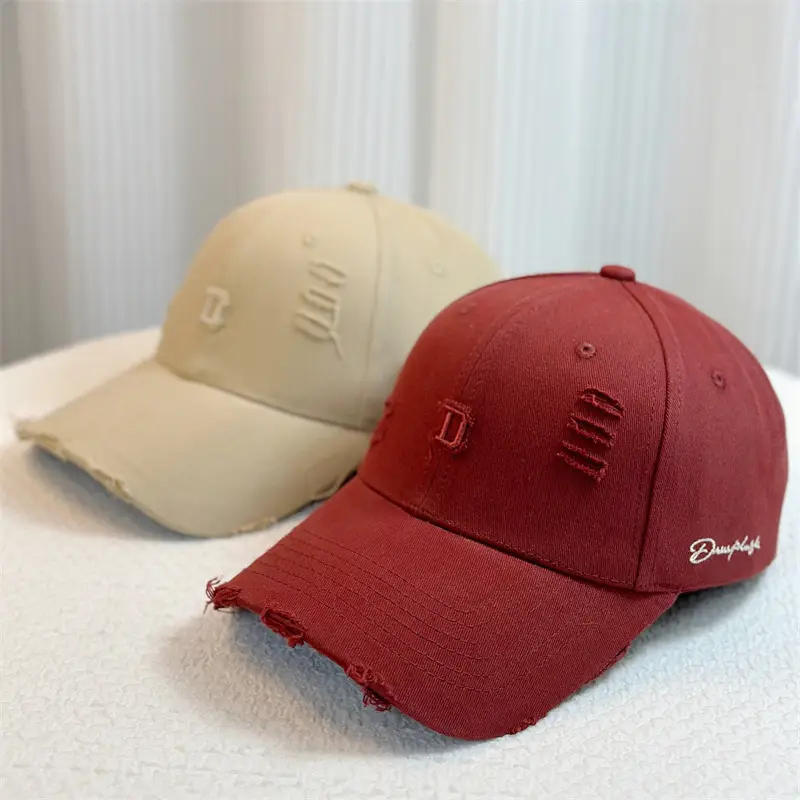 New Retro Summer Rough D Letter Baseball Cap Women's Hard Top Korean Casual All-match Sunshade Cap Men's Trendy - Image 9