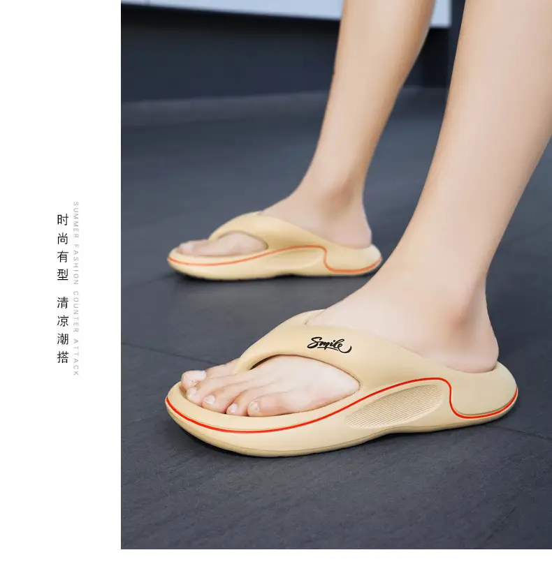 Summer TikTok Online Celebrity Live Broadcast Men's Fashion Outer Wear Soft Bottom Flip Flops Cross-border plus size Casual Flip Flops Men's Flip Flops — feature 14