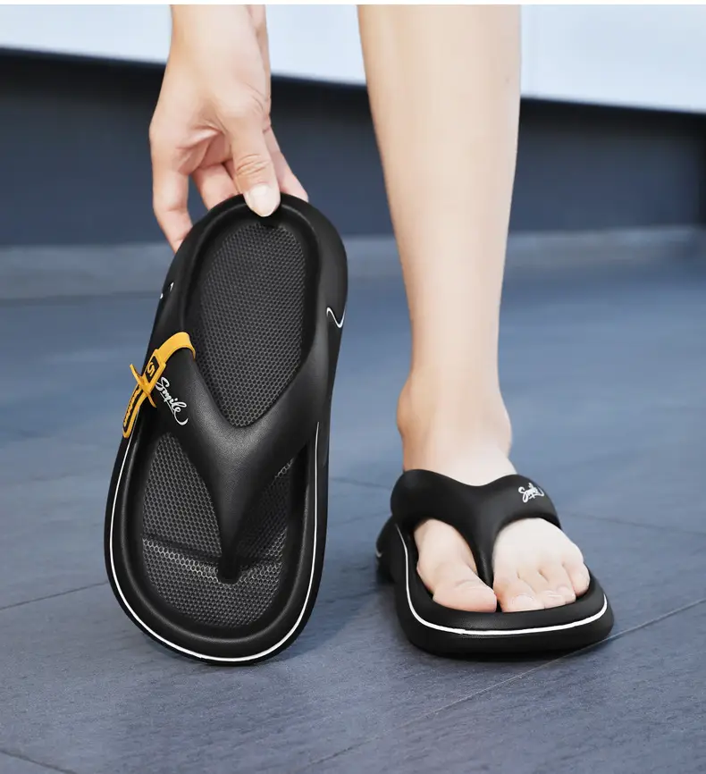 Summer TikTok Online Celebrity Live Broadcast Men's Fashion Outer Wear Soft Bottom Flip Flops Cross-border plus size Casual Flip Flops Men's Flip Flops — feature 15