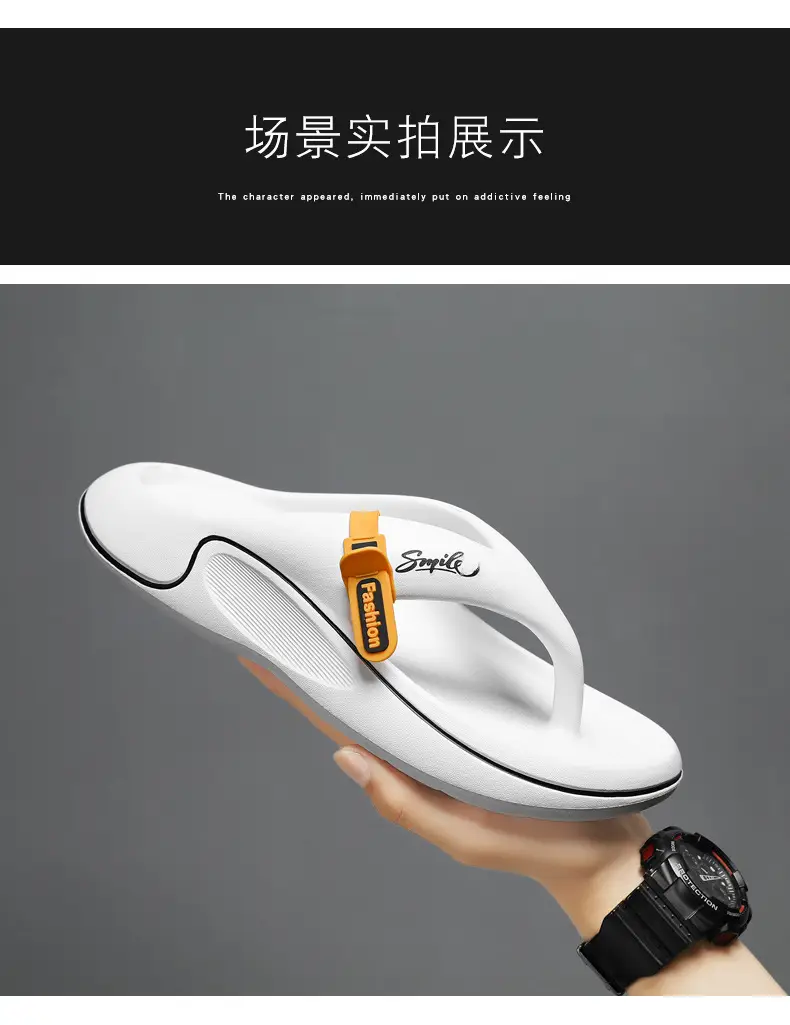 Summer TikTok Online Celebrity Live Broadcast Men's Fashion Outer Wear Soft Bottom Flip Flops Cross-border plus size Casual Flip Flops Men's Flip Flops — feature 18