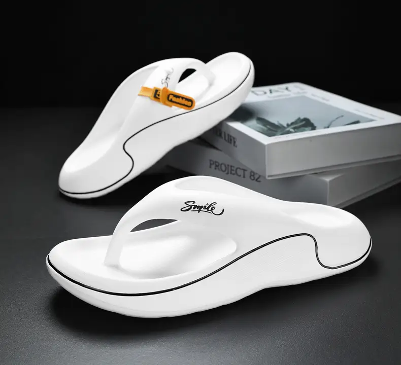 Summer TikTok Online Celebrity Live Broadcast Men's Fashion Outer Wear Soft Bottom Flip Flops Cross-border plus size Casual Flip Flops Men's Flip Flops — feature 19